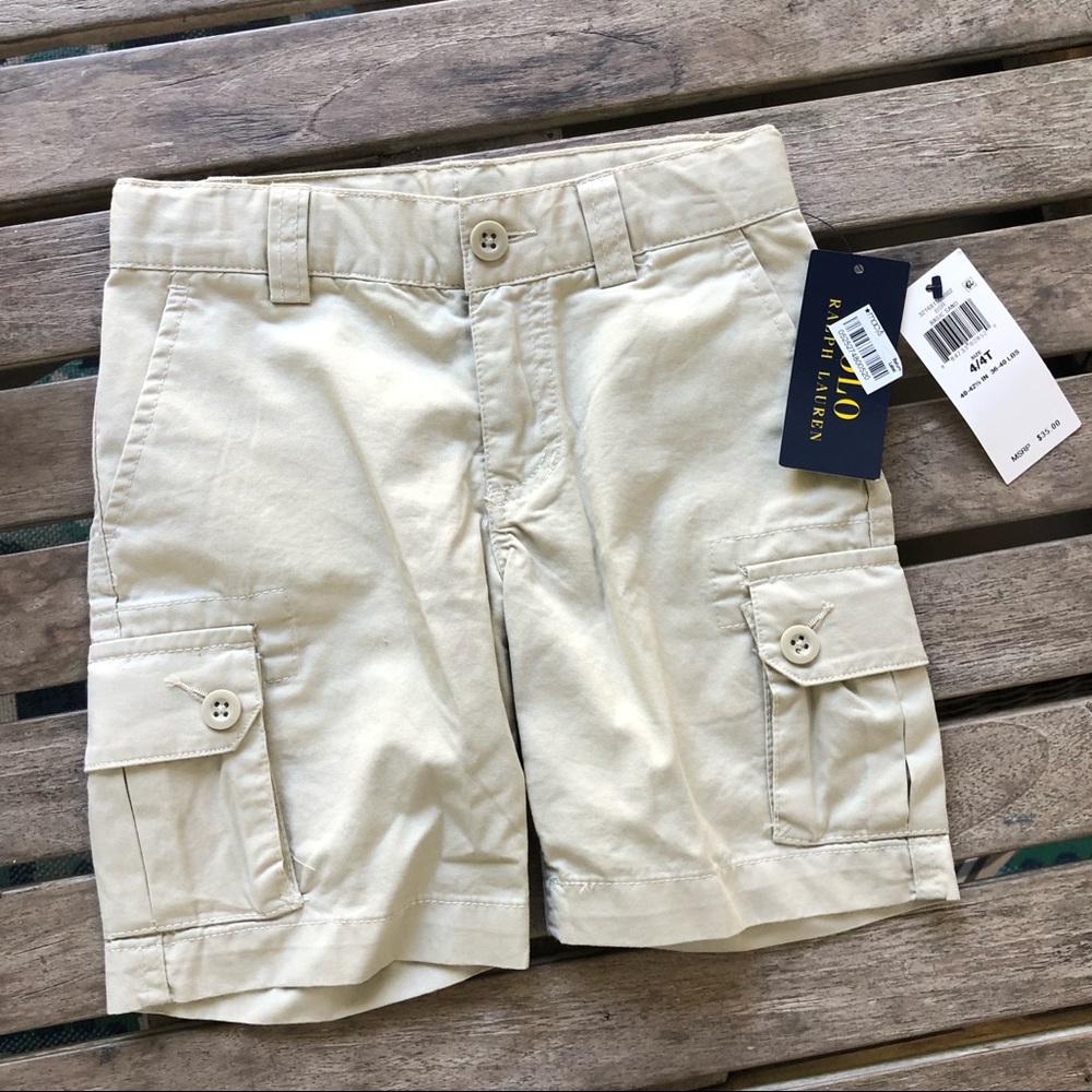 NWT size 5 polo Ralph Lauren khaki shorts. Never worn, perfect condition